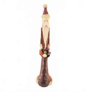 Vintage Skinny Pencil Santa Claus Statue with Bag of Toys 5.75" Christmas Decor